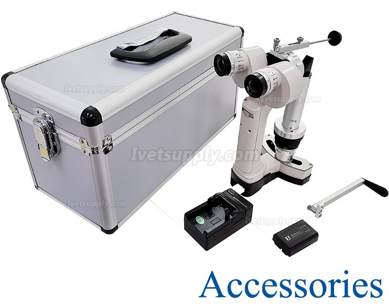 Veterinary Handheld Slit Lamp Portable Slit Lamp (10X/16X/25.6X Magnification)